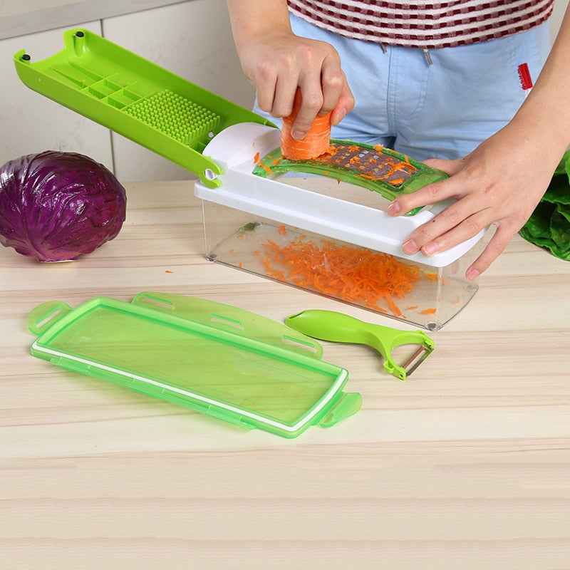 12-Piece Nicer Dicer Plus Multi-Function Vegetable & Fruit Slicer
