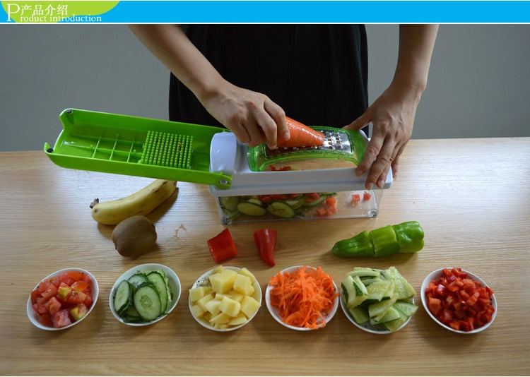 12-Piece Nicer Dicer Plus Multi-Function Vegetable & Fruit Slicer