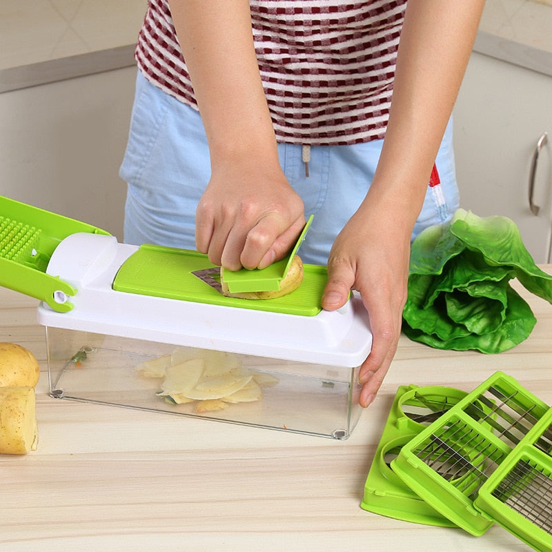 12-Piece Nicer Dicer Plus Multi-Function Vegetable & Fruit Slicer