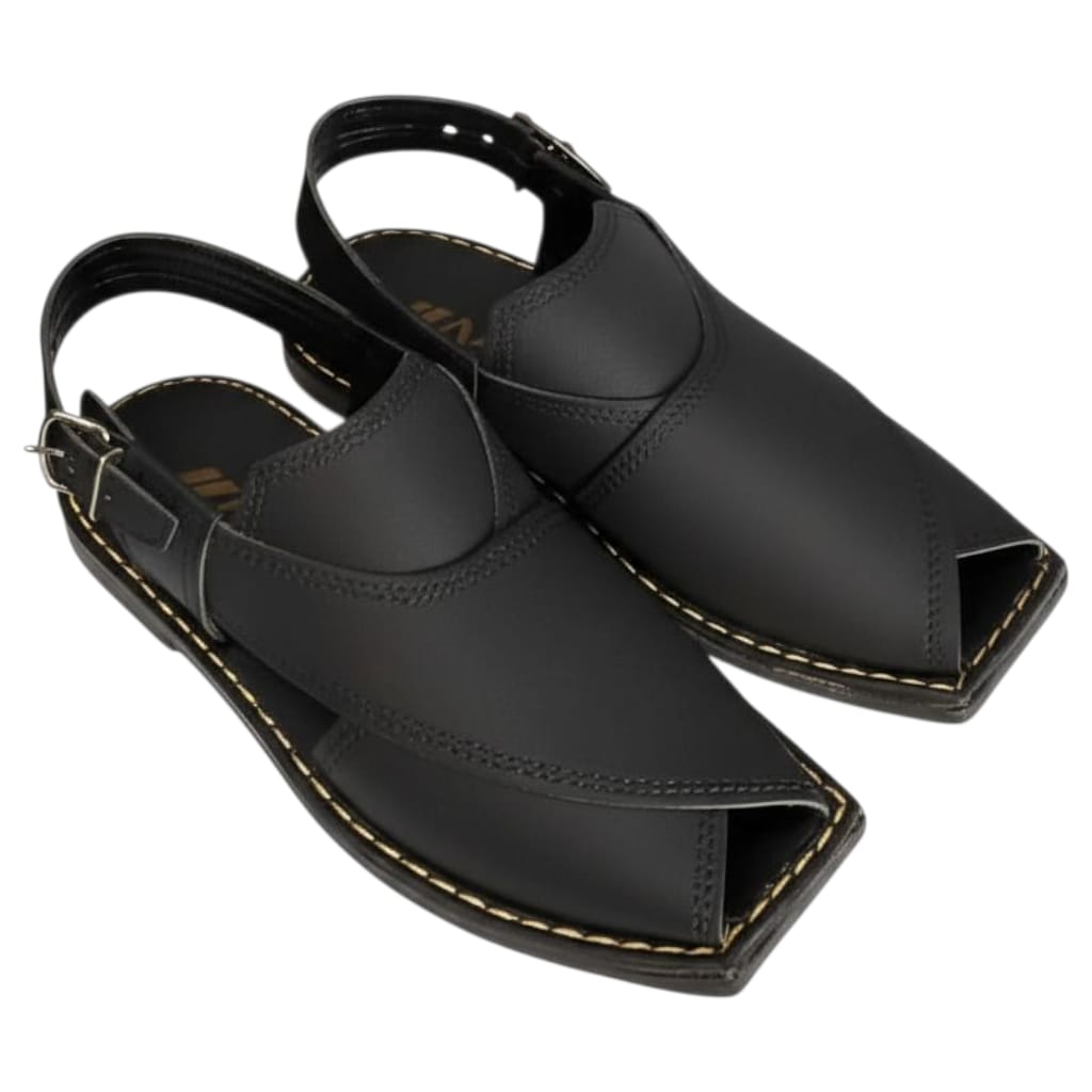 Men’s Comfortable Black Peshawari Sandals.