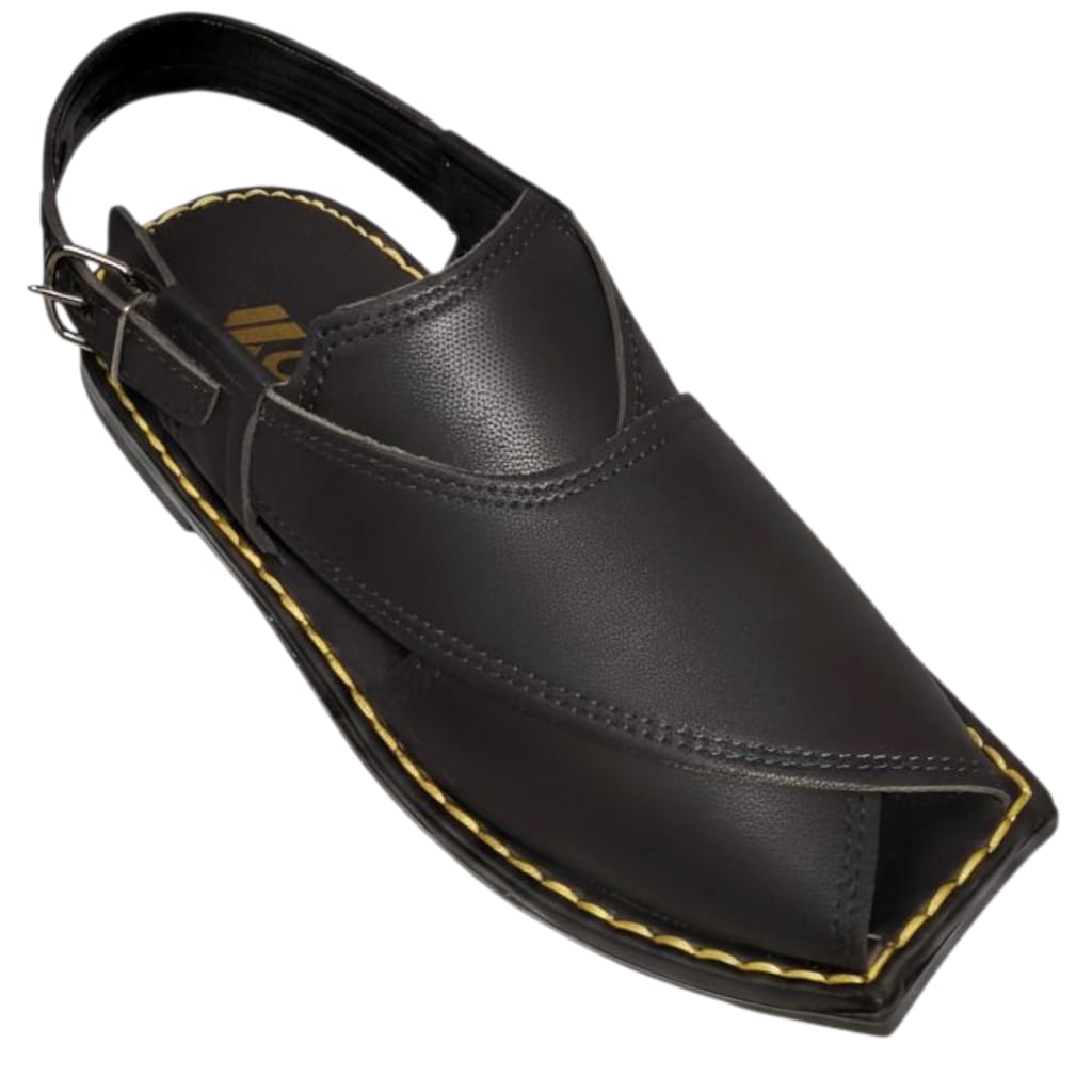 Men’s Comfortable Black Peshawari Sandals.