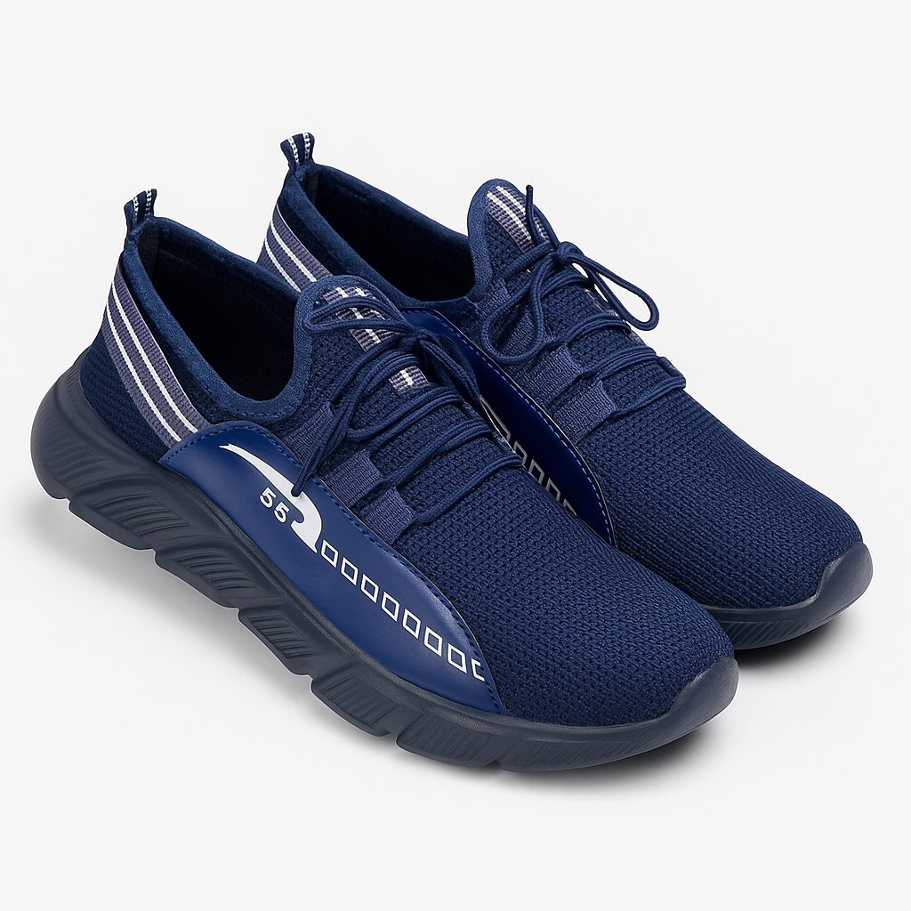 Men’s Blue SS Running Sneakers – Lightweight Breathable Casual Sports Shoes