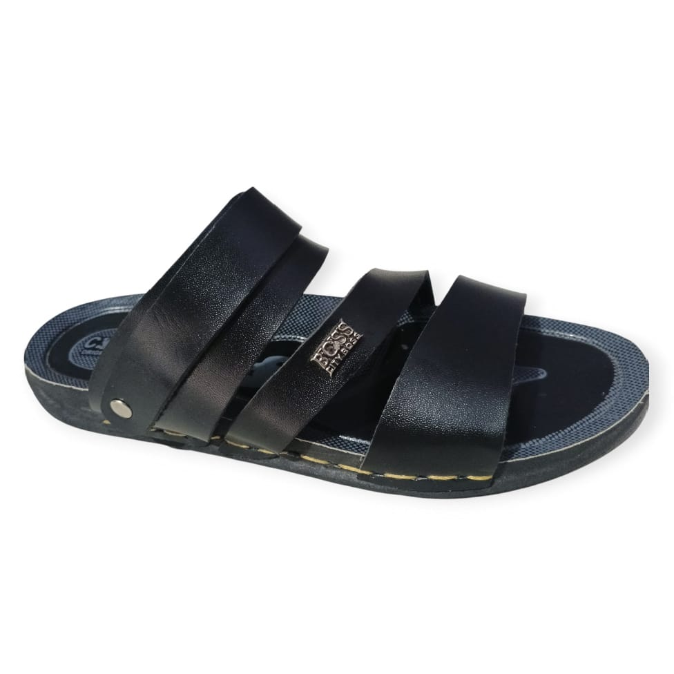Casual Black Sandals for Boys & Men.