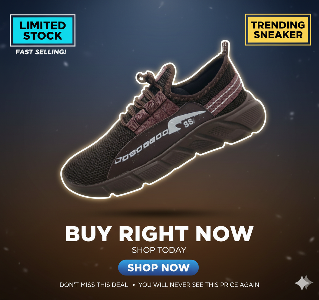Men’s Lightweight Breathable Running Sneakers Brown