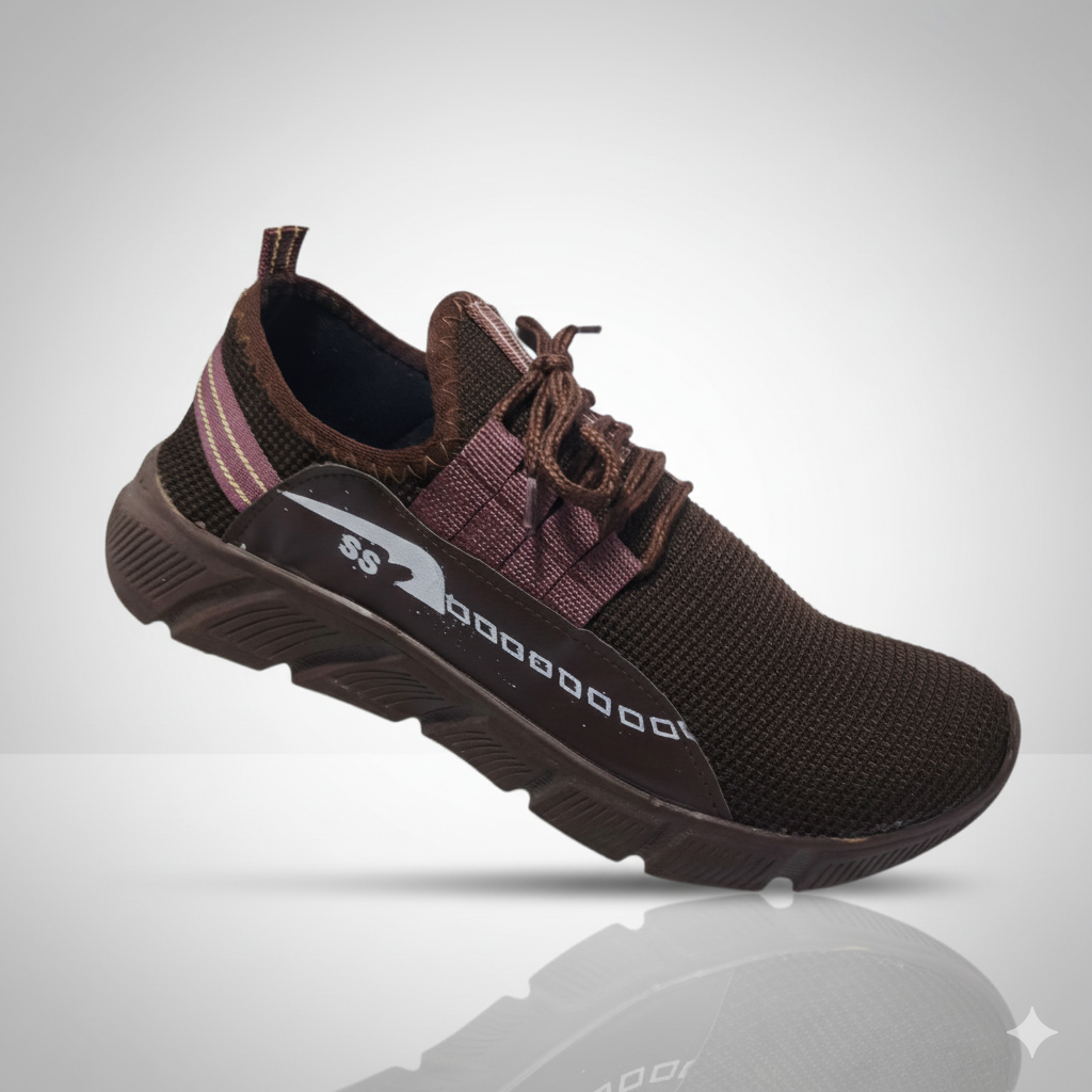 Men’s Lightweight Breathable Running Sneakers Brown