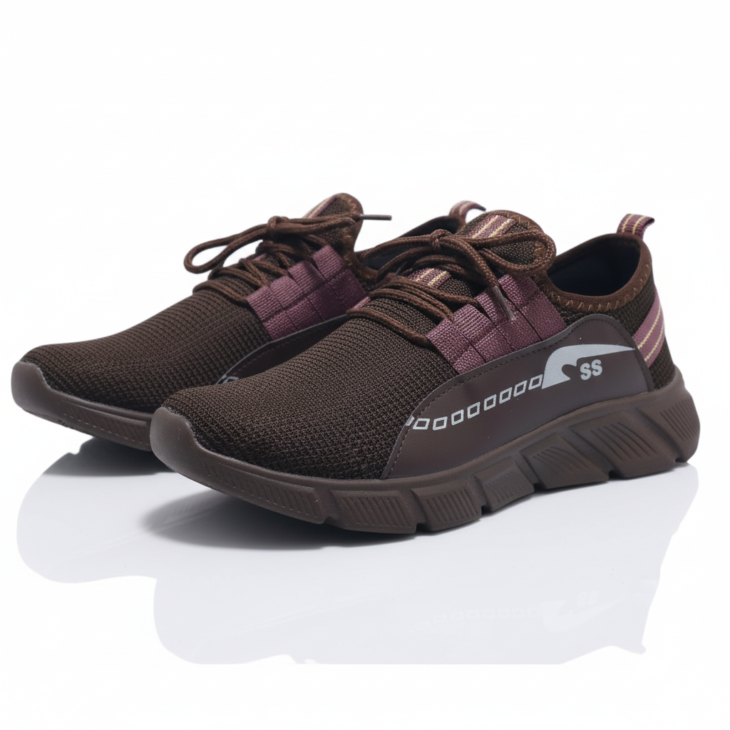 Men’s Lightweight Breathable Running Sneakers Brown