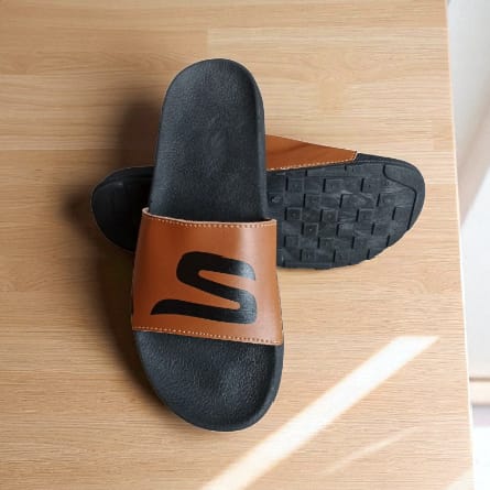 Men's Flipflop Slides , Brown Slippers for men.
