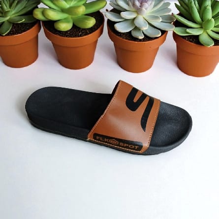 Men's Flipflop Slides , Brown Slippers for men.