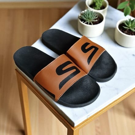 Men's Flipflop Slides , Brown Slippers for men.