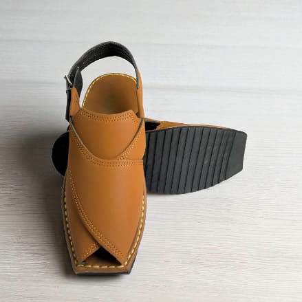 Men’s Comfortable Camel Peshawari Sandal .