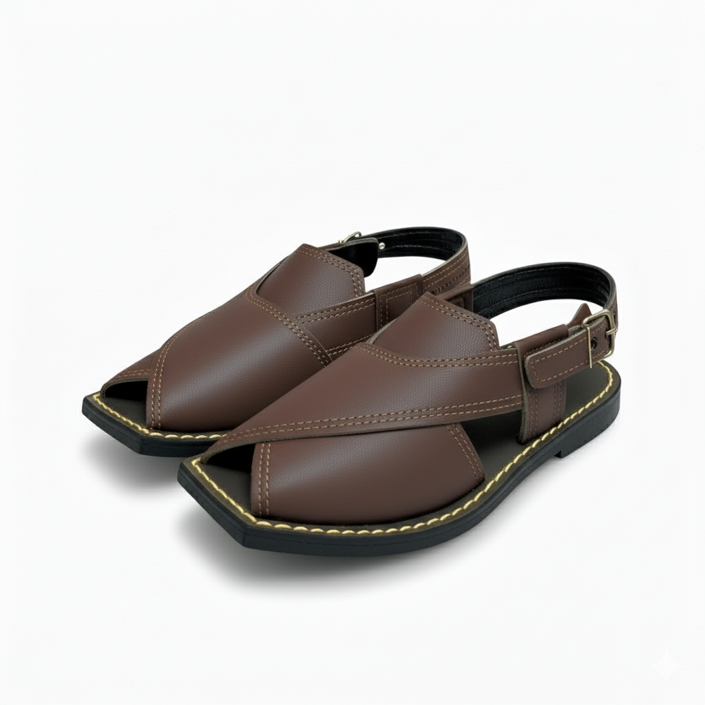 Men’s Comfortable Camel Peshawari Sandal.