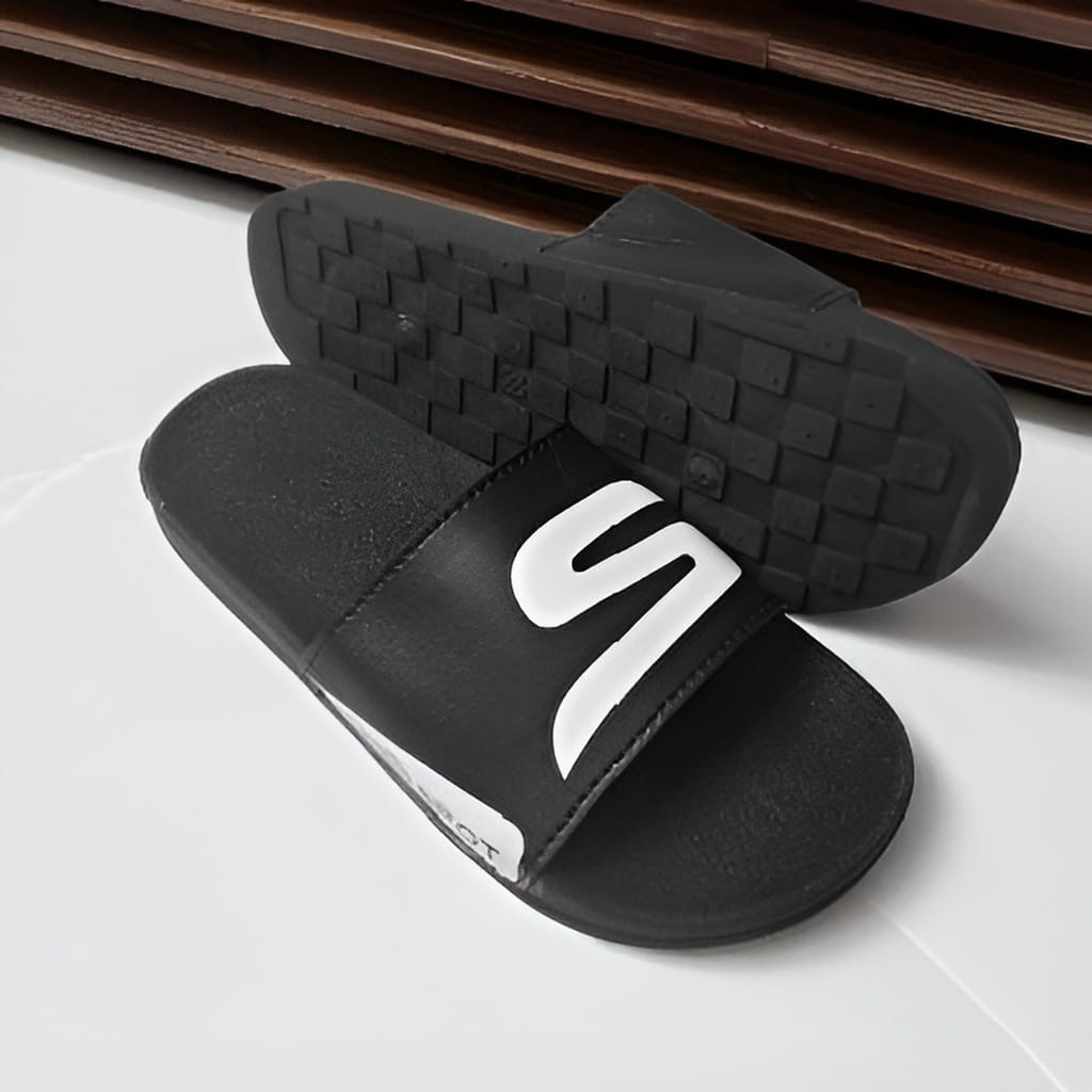 Men's Flipflop Slides , Black Slippers for men.