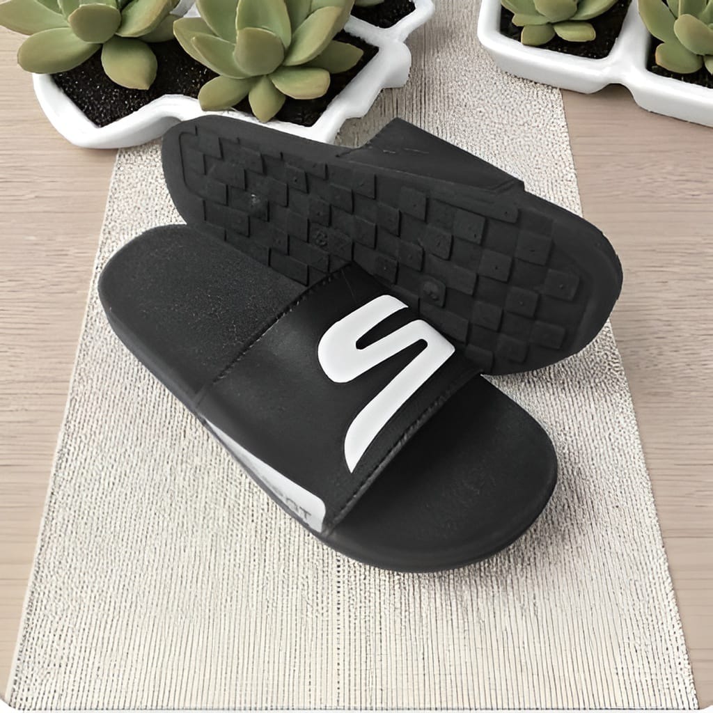 Men's Flipflop Slides , Black Slippers for men.